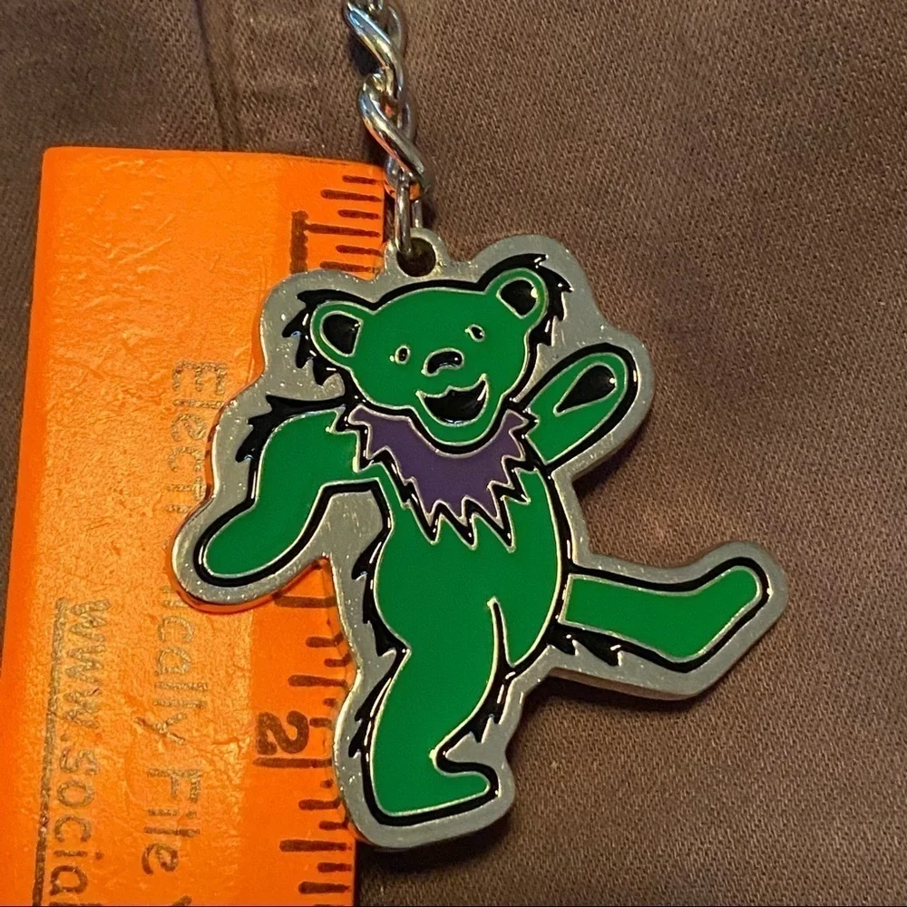 Dancing Bear Green Key Chain